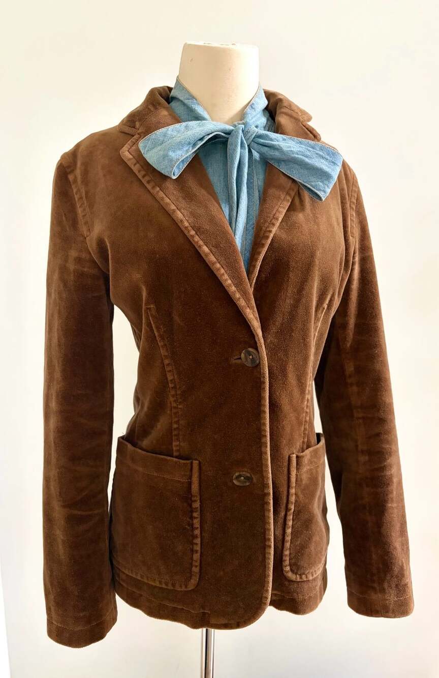 Vintage 2000 Y2K Velvet Fitted Jacket by Gap